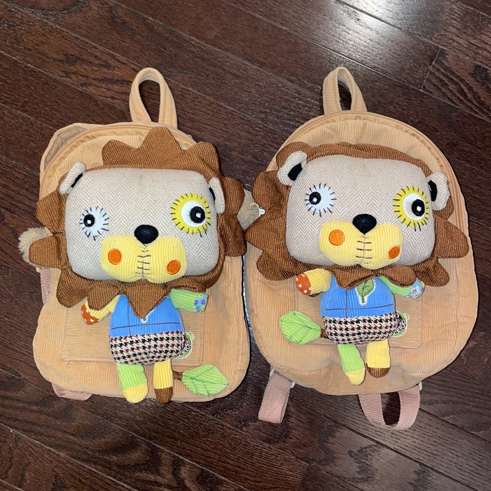 2 Corduroy Backpacks for toddlers